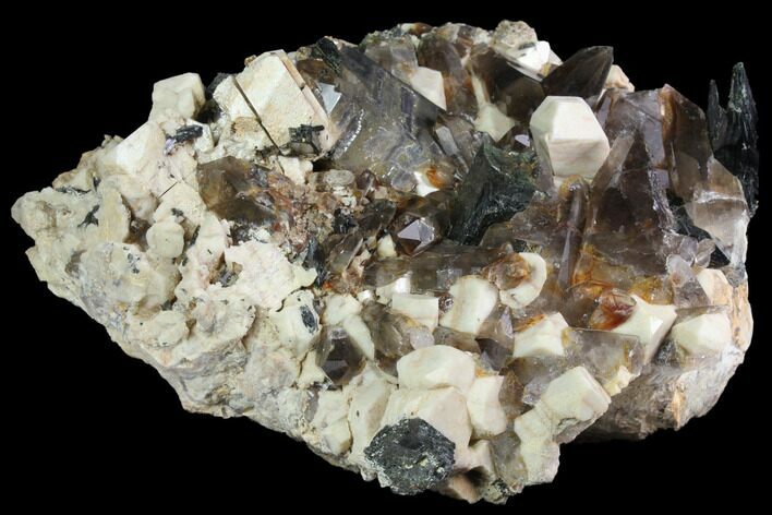 Smoky Quartz, Orthoclase and Aegirine Association - Malawi #117506